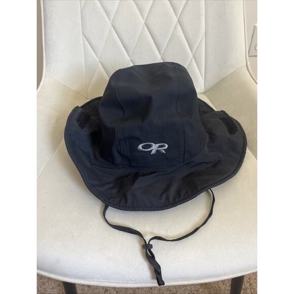 Outdoor Research Gore-Tex Boonie Rain Hat Black Womens Large Pre Owned - Picture 1 of 3